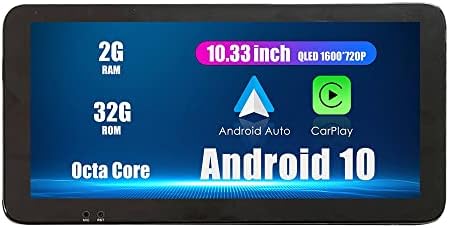 WOSTOKE 10.33 QLED/IPS 1600X720 Touchscreen CarPlay & Android Auto Android Autoradio Auto Navigation Stereo multimedijalni plejer