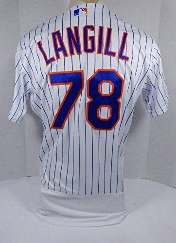 2019 New York Mets Eric Langill 78 Igra izdana Bijeli dres 150 Patch Mets6214 - Igra Polovni MLB dresovi