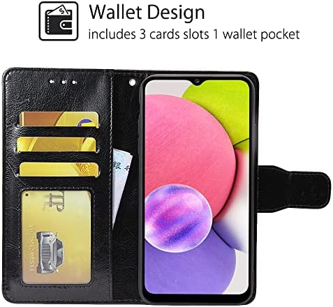 Kompatibilno sa futrolom za novčanik Samsung Galaxy A03s, Flip Folio Book PU kožna futrola za telefon Shockproof Cover Žene Muškarci