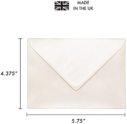 Pukka Pad, Carpe Diem gumene koverte za čestitke i pozivnice - pakovanje od 25 svežih belih koverti - A2, 4.38 x 5.75 in