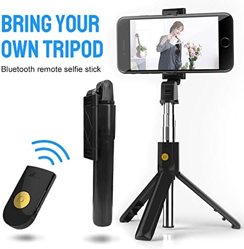 JUNJIE stalak za stativ za Selfie mobilni telefon sa bežičnim daljinskim upravljačem kompaktne veličine, lagan, visok proširivi Stativ za telefon za 4 -6,8 iPhone i Android pametne telefone