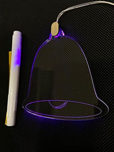 K& K Božić ukras - pisati na akril-LED svjetla za Božić-različite treperi boje-Pen & baterije uključene (Arcylic Bell, LED/treperi