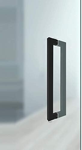 Keppd nehrđajući čelik četverokutna drška vrata, komercijalna drvena vrata za klizna vrata klizna vrata, montaža vijaka / crna