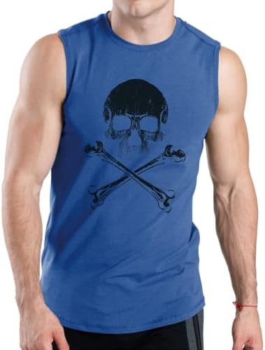 BlackTeak muške cisterne mišića Top lobanje Grafička majica za vežbanje teretana