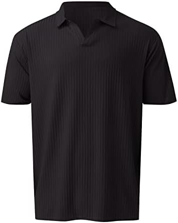 Muška ležerna udobna majica za golf majica Retro boja vanjske ulične kratke rukave s tipkama za ispis prema dolje