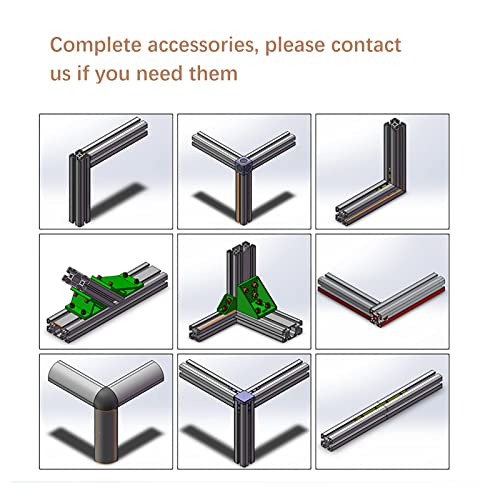 Mssoomm 4 Pakovanje 1515 dužina profila ekstruzije aluminijuma 44,09 inča / 1120 mm crna, 15 x 15 mm 15 serija T Tip T-Slot Evropski standardni ekstruzioni profili Anodizirani okvir vodiča za linearnu šinu za CNC