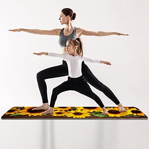 Siebzeh Realistični Suncokreti Premium Thick Yoga Mat Eco Friendly Rubber Health & amp; fitnes non Slip Mat za sve vrste vježbe joge i pilatesa