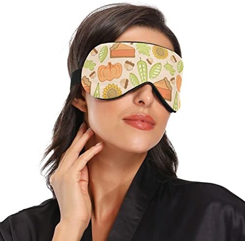 Unisex Sleep maska ​​za oči bundeve-pie-zahvalnosti noć spava za spavanje