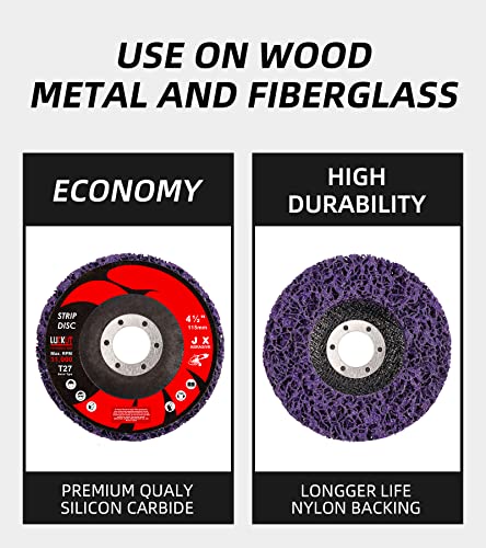 Lucut Strip diskovi mljeveni disk 4,5 '' x 7/8 '' kotač za uklanjanje čistim i uklonite boju premaz hrđe Oksidacije za kutne brusilice-5 pakovanje