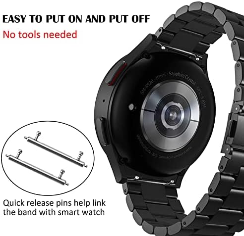 Koreda Nema Gap Metal Bands kompatibilni sa Samsung Galaxy Watch 5 Pro 45mm / Galaxy Watch 4 Classic 46mm, Metalni remen od nehrđajućeg