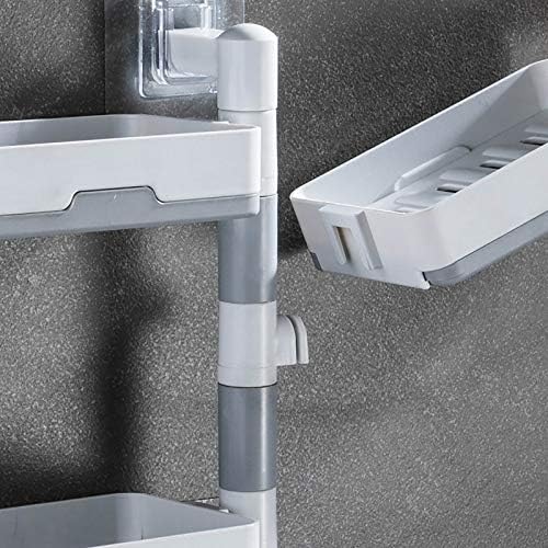 Lsjzz rotirajuća kreativna odvodnja trokatni držač sapuna u kupaonici zid viseći bez žiga vodootporne i vlage mogu se zakrenuti za 180 stepeni jednostavnim za čišćenje