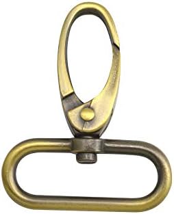 Wuuycoky 1.25 Unutarnji promjer ovalni prsten za šinning antikne mesing u boji srednje kopče jastog jastog clasps okretne kopče pakovanje od 6