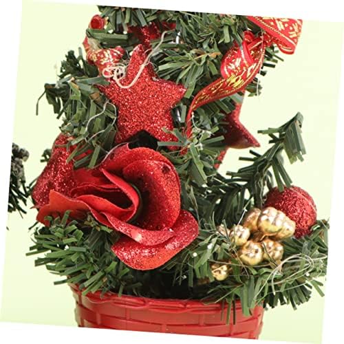 Abaodam 2pcs para mesa de mini umjetni dekor dekora Mini Xmas Tree za božićnu radnu površinu Tree Božićno drvo poklon oprema Minijaturni