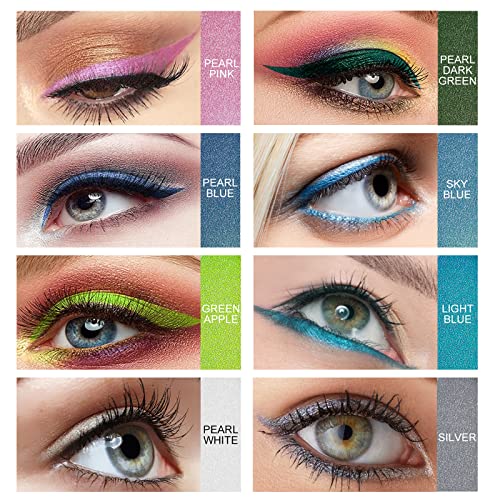 Ownest 14 boja Eyeliner Pen Set, Pearl eyeliner Kit metalik Eyeliner olovka Glitter Eyeliner za žene Eye Liner profesionalni Set šminke za oči šareni Eyeliner Boja očiju