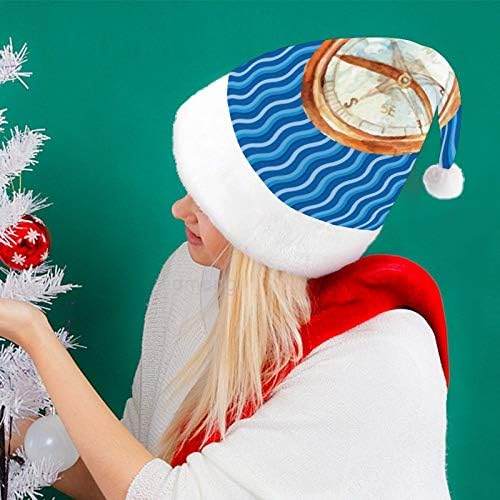 Božić Santa šešir, Ocean Nautical Božić Holiday šešir za odrasle, Unisex Comfort Božić kape za Novu godinu svečani kostim Holiday Party događaj