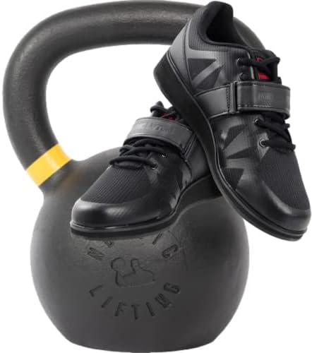 Kettlebell-35 lb paket sa cipelama Megin Veličina 9-Crna