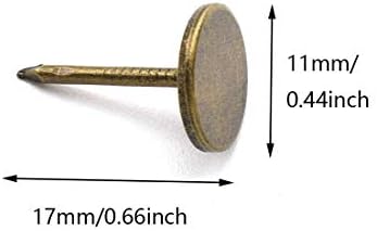 Tapaciranje sa ravnom glavom, OZXNO 50 kom dekoracija nameštaja u Vintage stilu palac klinovi 11 x 17 mm tapaciranje nokti-Bronza
