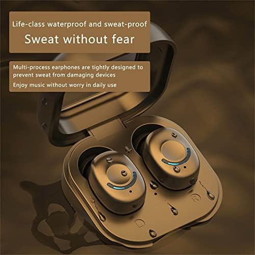 Byikun bežične ušne slušalice, TWS-slušalice za kontrolu dodirnog kotača, Bluetooth 5.3 Arc LED svjetlo Hi-Fi bežične slušalice za uši i uho, slušalice za otkazivanje buke #D