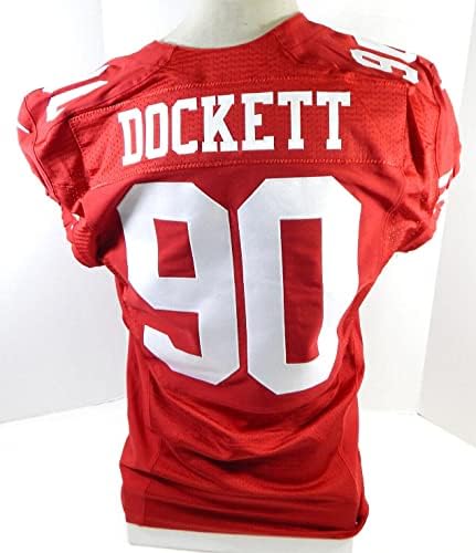2015 San Francisco 49ers Darnell Dockett # 90 Igra izdana crveni dres 46 DP28469 - Neintred NFL igra rabljeni dresovi