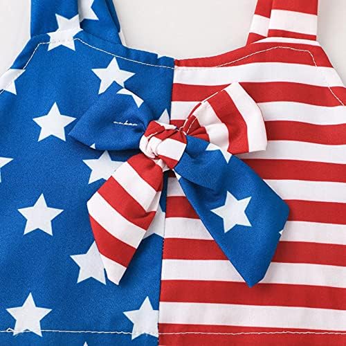 Četvrta jula odijela za debljinu Djevojke 2 kom odijelo za ljetnu odjeću majica bez rukava Američka zastava