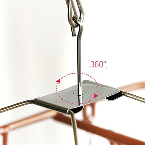 DOUBA rotaciona vješalica sa štipaljkom 360 stepeni okrugla vješalica za odjeću od nehrđajućeg čelika sa podebljanim kopčama
