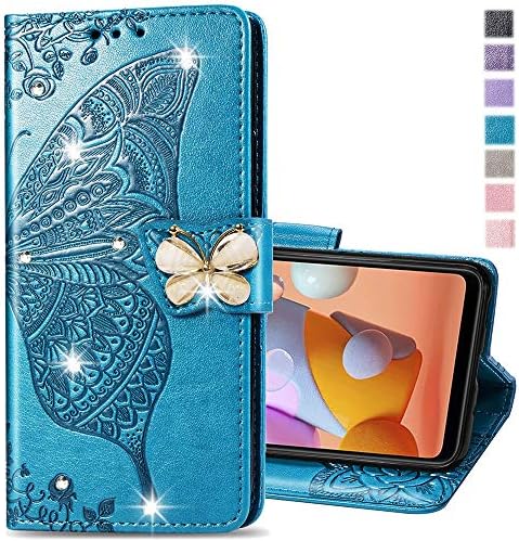COTDINFOR kompatibilan sa Samsung Galaxy S23 Ultra Case Glitter Bling sa postoljem za držač kartice kožna Flip Wallet Diamond Butterfly