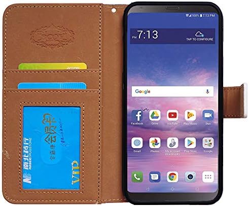 Bcov LG Stylo 4 Wallet Case, LG Stylo 4 Plus Case, Black Cat Red Cat Flip Case kožna navlaka sa utorom za kreditnu karticu držač lične karte stalak za LG Stylo 4 / LG Stylo 4+