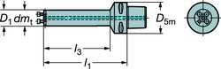 Sandvik Coromant C6-570-3C 60 287, Čelični koromantni čep za Coroturn SL prigušen adapter, neutralni rez, tihi alati