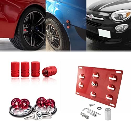 Xotic Tech Set Licenc Licenc Licenc + kotač stabljika zračne ventile CAPS + izdanje Kompatibilan sa Fiat 500x -up ili Alfa Romeo Giulia 2017-up ili džip Renegade Latitude 2015-up
