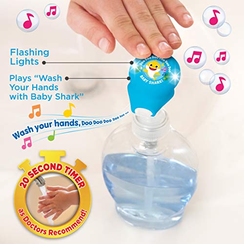 Baby Shark muzička pumpa za sapun i tajmer za pranje ruku za djecu, plava, 2 pakovanja