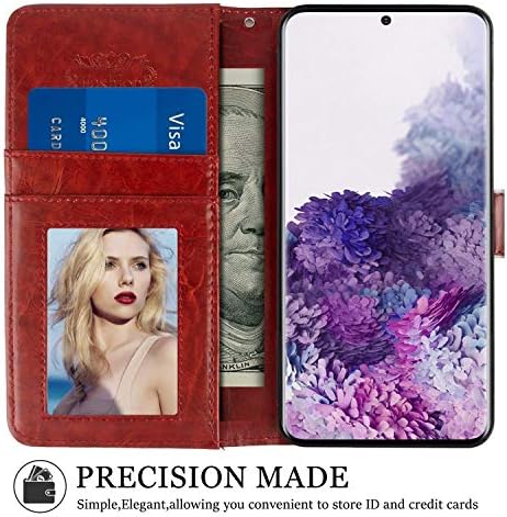CHUANSHI Samsung Galaxy S20+ Galaxy S20 Plus torbica za novčanik šareni Leopard Print PU kožni držač kartice sa preklopnim poklopcem i naramenicom sa utorom za novčiće