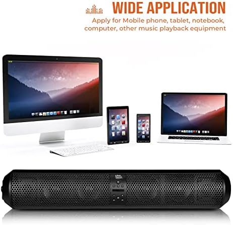 Kemimoto UTV Soundbar SXS zvučni bar X3 Zvučnik - 5 inča široki, IPX5 vodootporan, Bluetooth kompatibilan, pojačani, USB, AUX ulaz, 4x zvučnici, 2x vinovnici prilagođavaju se roll baru 1,56 -2.25