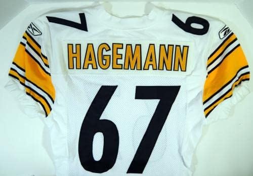 2004 Pittsburgh Steelers Hagemann # 67 Igra Izdana bijeli dres 46 DP21132 - Neintred NFL igra rabljeni dresovi