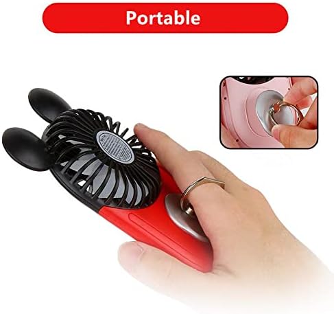 Faydove slatki lični Mini ventilator, ručni i prenosivi USB ventilator za punjenje sa prelepim LED svetlima, 3 podesive brzine, prenosivi