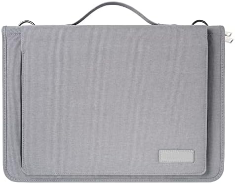 Bronel siva kožna laptop Messenger futrola - kompatibilan sa Apple MacBook Air M1 Chip 14.3