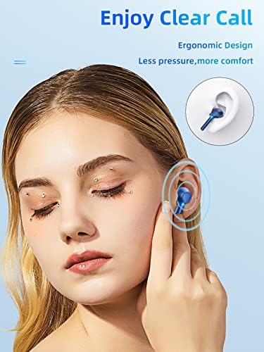 Earbuds bežični, uklanjanje buke Enc Clear Call uši sa 4 mikrofona, Bluetooth slušalice 4 dinamički upravljački programi, vodootporne