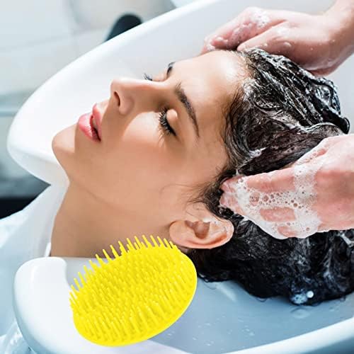FASCIA puštanje koše masažer šampon četka za tuš dlaka četkica za kosu s dugim fleksibilnim silikonskim čekinjama za masažu glave za vlasište i rast za kosu peruti češkom za perut