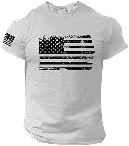 Patriotske majice za muškarce, američke majice patriotske zastave, muške patriotske majice kratki rukav 4. jula Thirts Teses