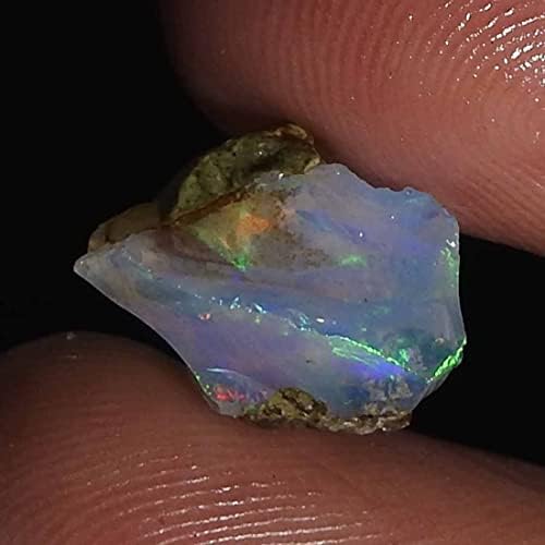 Jewelgemscraft ™ 03.90cts. Ultra vatra sirovi opal kamen, prirodni grubi, kristali dragog kamenja, etiopska opal rock, nakit praveći