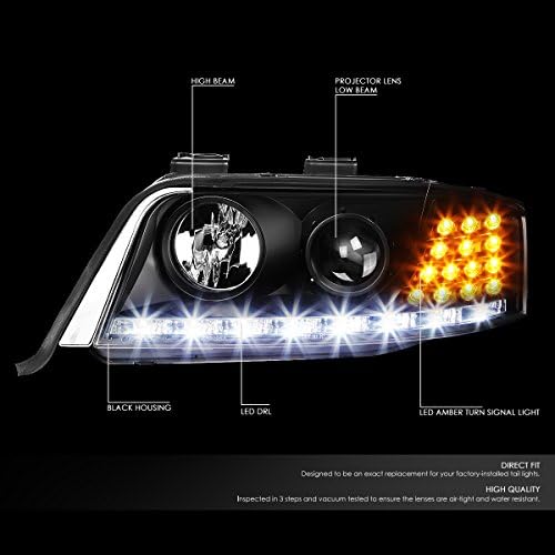 Kompatibilan sa Audi A6 A6 Quattro C5 parom Crnog projektora Amber Signal + H7 LED komplet za konverziju Fan