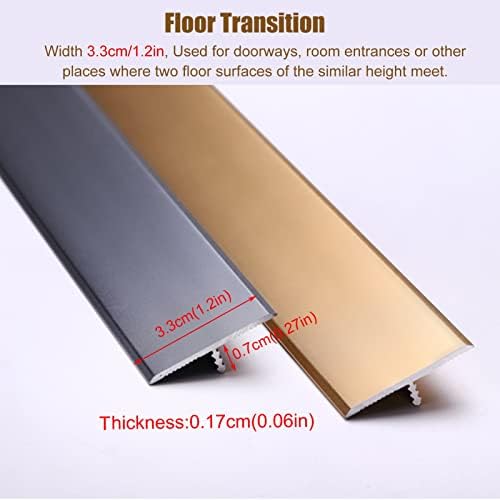 3.3cm široka aluminijumska prelazna traka, pločice Tpipir / pločica Reguker za podove za neravnomjerne podove, vrata, dekorativne profile