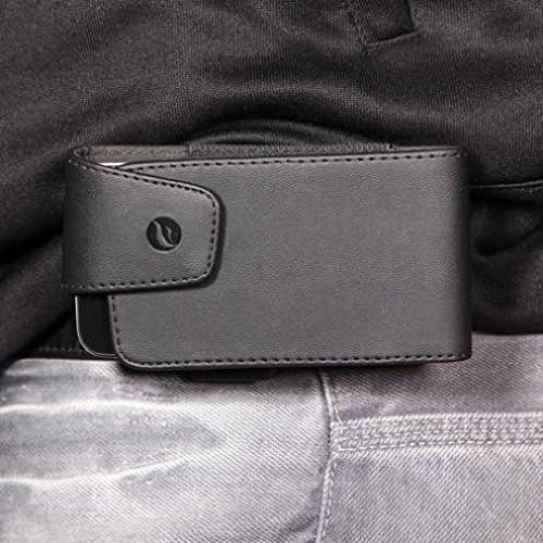 Clip CASS CLEST kožni okretni zakretač Vertikalna pokrivača Torbica za nošenje zaštitne kompatibilne sa HTC Desire 600 - Desire 610