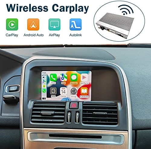 Ninetom bežični Carplay Retrofit Kit dekoder za Volvo XC60 S60L V40 2014-2017 godina, podrška Android Auto, ogledala, stražnju kameru,