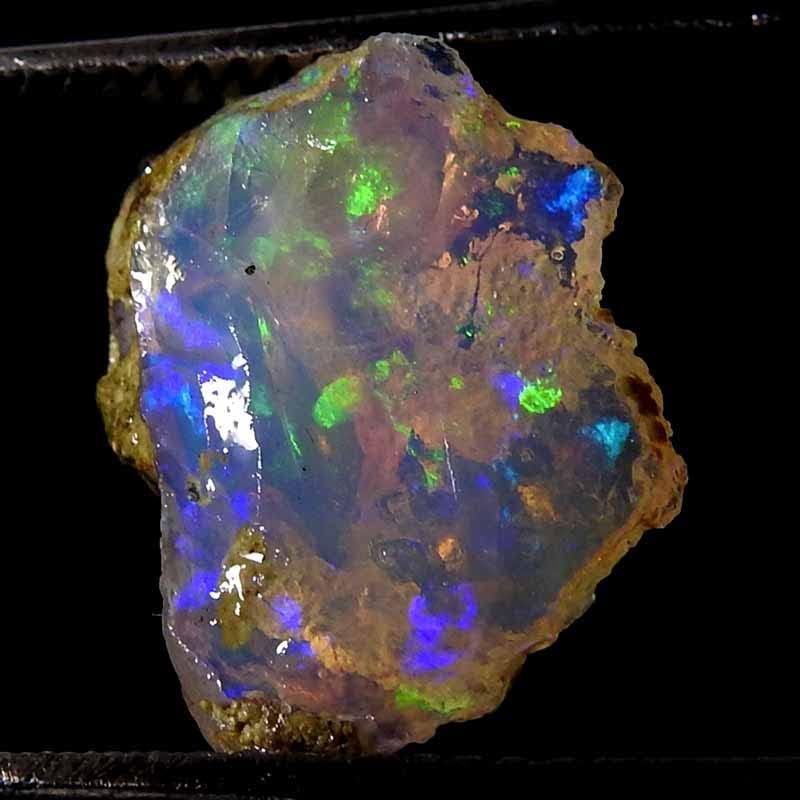 Jewelgemscraft ™ 04.50cts. Ultra vatra sirovi opal kamen, prirodni grubi, kristali dragog kamenja, etiopska opal rock, nakit praveći