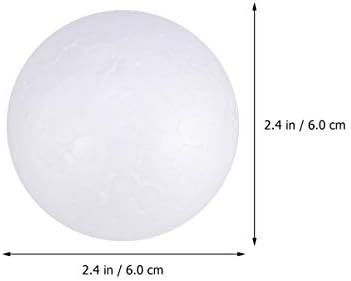 SewAcc planeta Zemlja bijela pjena kuglice 50pcs 6cm polistiren kuglice okrugle sfere za obrtni kuglice za DIY CRAFT Božićni ukras