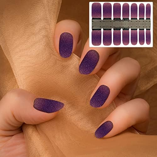 Gradijentne naljepnice za nokte trake 14 Glitter Full Wraps boja naljepnica za nokte samo-pepeljaste naljepnice listovi Poljski naljepnice