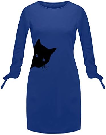 LATINDAY ◆ ženska elegantna široka majica O vrat Home Mini haljine vrhovi sa mašnom