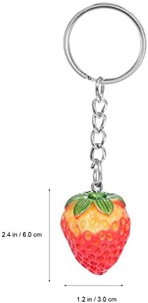 Abaodam lanac ključa za ključeve slabostepene tastera slatka jagoda od jagoda za bebe tuširanje favorizira pogodnost voćnog privjeska