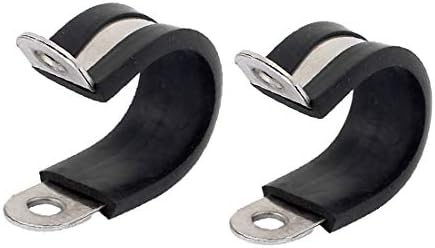 X-dree 2pcs 22mm dia gumene obložene oblikovane cijevi od nehrđajućeg čelika Clip kabel (2pcs 22mm dia in Gomma rivestita u r u acciaio