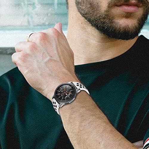 Kompatibilni Samsung Gear S3 Frontier / Samsung Galaxy Watch 46mm trake, 22mm silikonski prozračni zamenski remen za brzo otpuštanje PIN za Gear S3 Frontier Smart Watch
